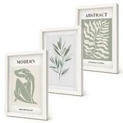 Galerie de perete cu design Matisse în acuarelă și plante în stil boho