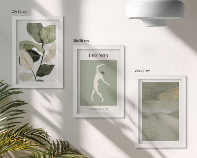 Galerie de perete Modele de plante cu siluete și forme abstracte