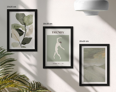 Galerie de perete Modele de plante cu siluete și forme abstracte