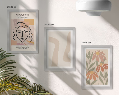 Set 3 tablouri Femeie în stil modern cu modele abstracte