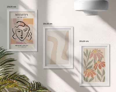 Set 3 tablouri Femeie în stil modern cu modele abstracte