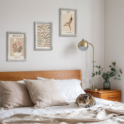 Set 3 tablouri Forme și modele abstracte boho de Matisse