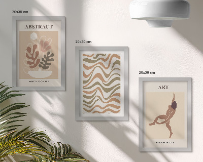 Set 3 tablouri Forme și modele abstracte boho de Matisse
