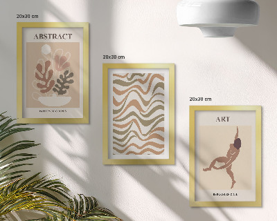 Set 3 tablouri Forme și modele abstracte boho de Matisse