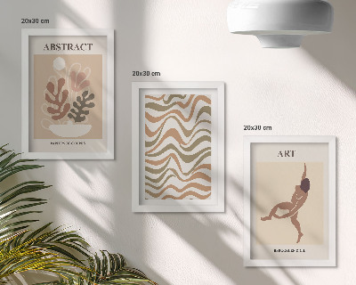Set 3 tablouri Forme și modele abstracte boho de Matisse