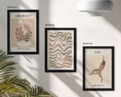 Set 3 tablouri Forme și modele abstracte boho de Matisse