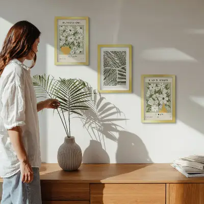 Galerie de perete modele florale cu linii abstracte Londra și Dublin