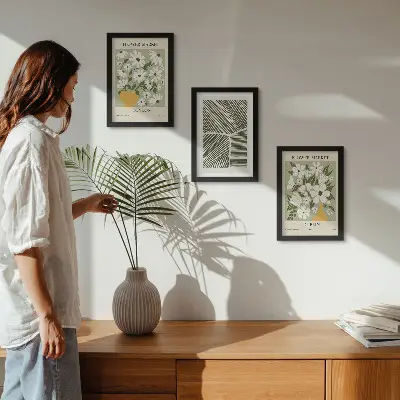 Galerie de perete modele florale cu linii abstracte Londra și Dublin
