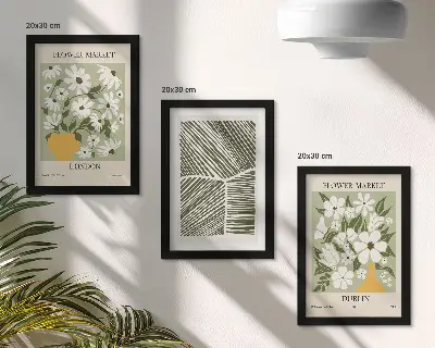 Galerie de perete modele florale cu linii abstracte Londra și Dublin