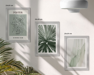 Galerie de perete Modele vegetale în nuanțe de verde și bej