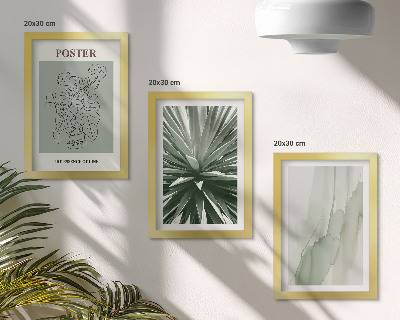 Galerie de perete Modele vegetale în nuanțe de verde și bej