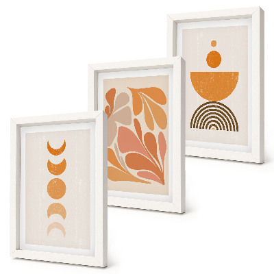 Galerie de perete Forme abstracte în nuanțe de portocaliu