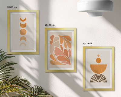 Galerie de perete Forme abstracte în nuanțe de portocaliu