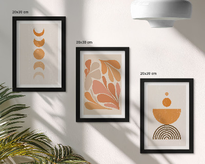 Galerie de perete Forme abstracte în nuanțe de portocaliu