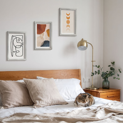 Set 3 tablouri Forme și culori abstracte, decorațiuni la modă