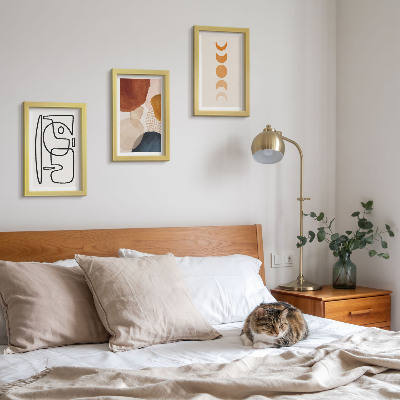 Set 3 tablouri Forme și culori abstracte, decorațiuni la modă
