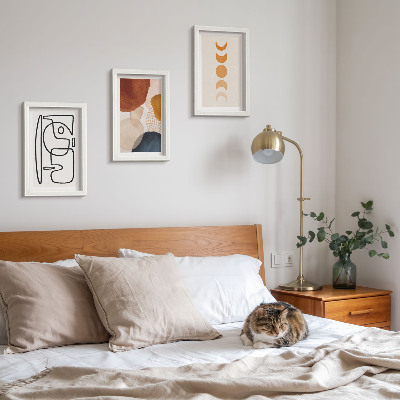 Set 3 tablouri Forme și culori abstracte, decorațiuni la modă