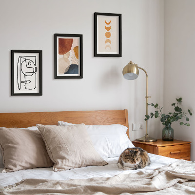 Set 3 tablouri Forme și culori abstracte, decorațiuni la modă