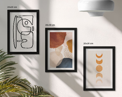 Set 3 tablouri Forme și culori abstracte, decorațiuni la modă