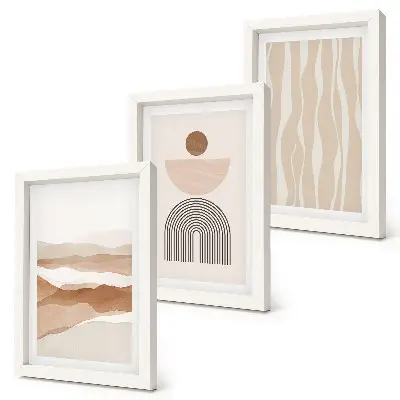 Galerie de perete peisaj abstract cu forme naturale și geometrie