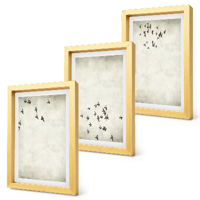 Galerie de perete O pictură minimalistă cu păsări în zbor