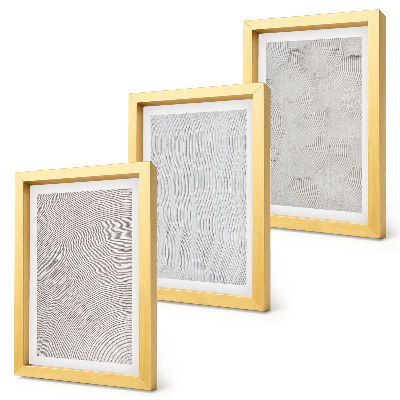 Set 3 tablouri Modele în nisip, structuri geometrice liniare