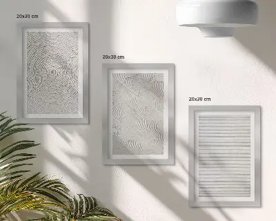 Set 3 tablouri cu modele geometrice moderne din carton