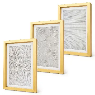 Set 3 tablouri cu modele geometrice moderne din carton