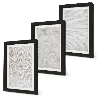Set 3 tablouri cu modele geometrice moderne din carton