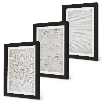 Set 3 tablouri Modele geometrice moderne din carton
