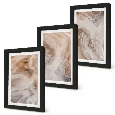Galerie de perete cu modele abstracte din marmură și texturi de piatră