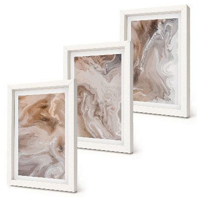 Set 3 tablouri Textură de piatră modele abstracte de marmură