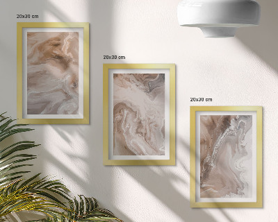 Set 3 tablouri Textură de piatră modele abstracte de marmură