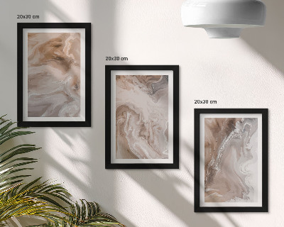Set 3 tablouri Textură de piatră modele abstracte de marmură