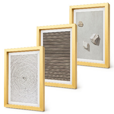 Galerie de perete Texturi naturale lemn pietre frânghie