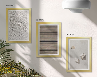 Galerie de perete Texturi naturale lemn pietre frânghie