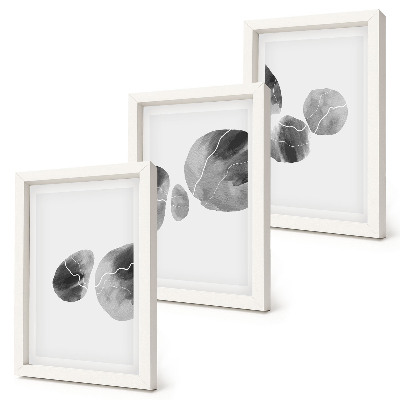 Set 3 tablouri Pete de vopsea pictură minimalistă abstractă