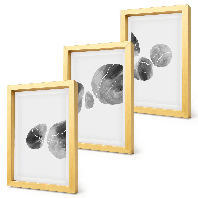 Set 3 tablouri Pete de vopsea pictură minimalistă abstractă