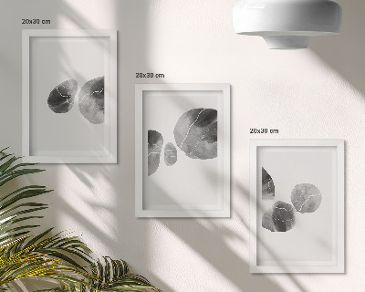 Set 3 tablouri Pete de vopsea pictură minimalistă abstractă