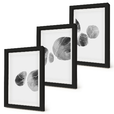 Set 3 tablouri Pete de vopsea pictură minimalistă abstractă