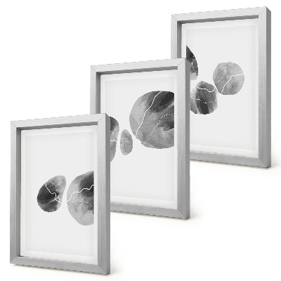 Set 3 tablouri Pete de vopsea pictură minimalistă abstractă