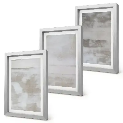 Set de 3 tablouri cu texturi uzate în stil industrial modern