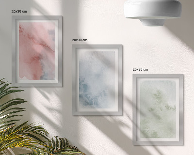 Galerie de perete Acuarele colorate cu structuri pastelate pe pânză