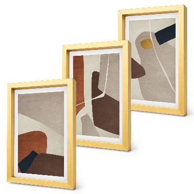Galerie de perete Forme abstracte de pictură boho într-un stil modern