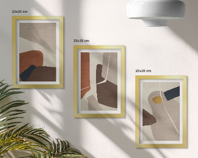 Galerie de perete Forme abstracte de pictură boho într-un stil modern