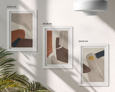 Galerie de perete Forme abstracte de pictură boho într-un stil modern