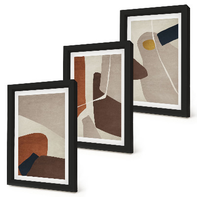Galerie de perete Forme abstracte de pictură boho într-un stil modern
