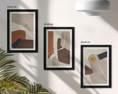 Galerie de perete Forme abstracte de pictură boho într-un stil modern