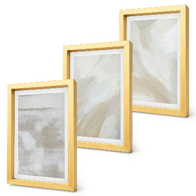 Set 3 tablouri Tușe de pensulă vopsea abstractă pe pânză