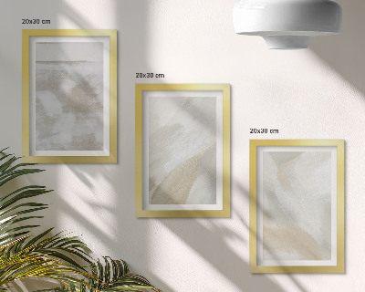 Set 3 tablouri Tușe de pensulă vopsea abstractă pe pânză